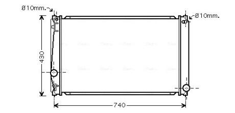 Радіатор, Система охолодження двигуна AVA QUALITY COOLING TO2418