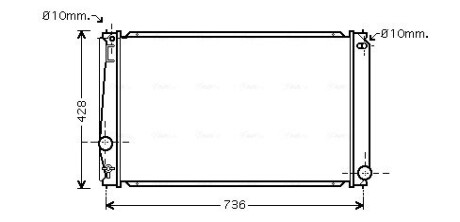 Радиатор охлаждения двигателя rav4 20i mt/at 05- (ava) AVA QUALITY COOLING TO2419 (фото 1)