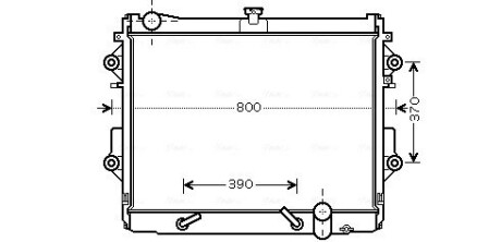 Радіатор охолодження lexus lx 570 (07-) (ava) AVA QUALITY COOLING TO2491