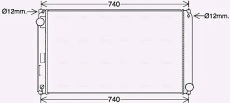 AVA TOYOTA Радіатор системи охолодження двигуна RAV 4 IV 2.0 12-, LEXUS AVA QUALITY COOLING TO2748