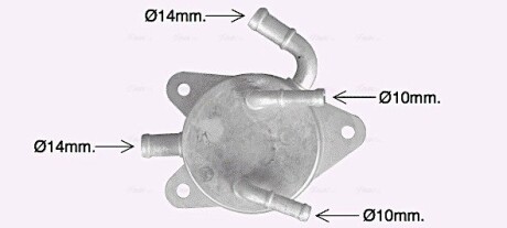 AVA TOYOTA Оливний радіатор (без корпуса) CAMRY 2.5 11-, LEXUS AVA QUALITY COOLING TO3755