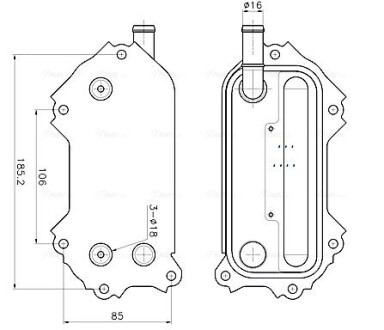 Масляный теплообменник TOYOTA AURIS/ AVENSIS/ RAV 4 (Ava) AVA QUALITY COOLING TO3792