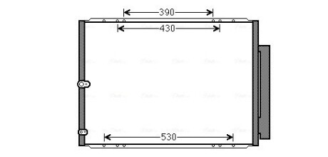 AVA LEXUS Радіатор кондиціонера (конденсатор) з осушувачем RX 300 03- AVA QUALITY COOLING TO5568D (фото 1)