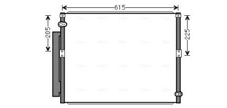 AVA TOYOTA Радіатор кондиціонера (конденсатор) з осушувачем LAND CRUISER PRADO 3.0 D-4D 02- AVA QUALITY COOLING TO5569D