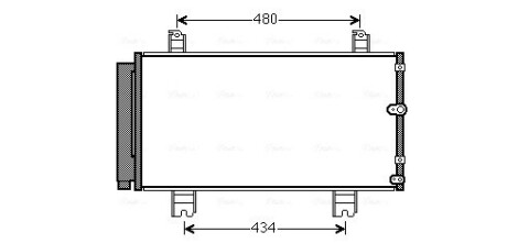 AVA LEXUS Радіатор кондиціонера (конденсатор) з осушувачем IS 250 06- AVA QUALITY COOLING TO5572D