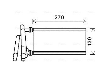 AVA LEXUS Радіатор опалення GS 05-, IS C 09-, IS II 05- AVA QUALITY COOLING TO6706