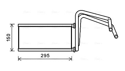 AVA TOYOTA Радіатор опалення FJ CRUISER 4.0 4WD 06-, LAND CRUISER PRADO 3.0, 4.0 02- AVA QUALITY COOLING TO6714