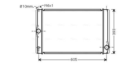 AVA TOYOTA Радіатор системи охолодження двигуна Auris, Corolla 1.4 D-4D 07- AVA QUALITY COOLING TOA2400