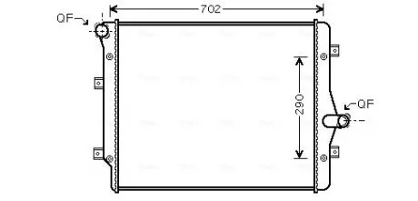 Радиатор охлаждения двигателя golf5/touran/a3 dies 03- vw2208 (ava) AVA QUALITY COOLING VN2208