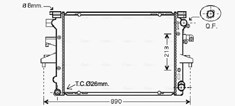 Радиатор охлаждения двигателя AVA QUALITY COOLING VN2232