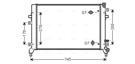 Радіатор системи охолодження двигуна AVA QUALITY COOLING VN2295