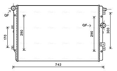 Радиатор охлаждения двигателя AVA QUALITY COOLING VN2362