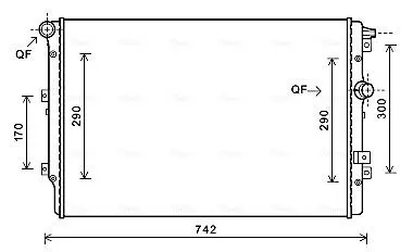 Радиатор охлаждения двигателя AVA QUALITY COOLING VN2362