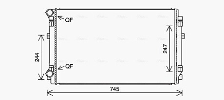 Радіатор, Система охолодження двигуна AVA QUALITY COOLING VN2404