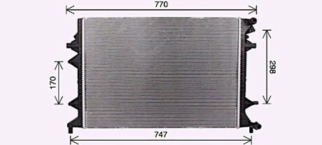 Радіатор системи охолодження двигуна AVA QUALITY COOLING VN2415