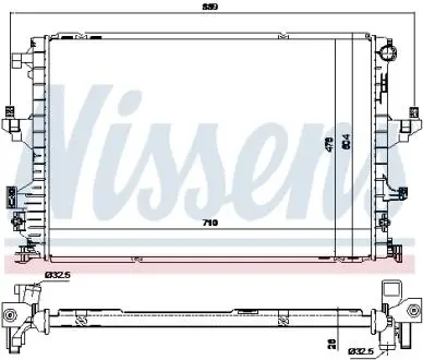 Радіатор, Система охолодження двигуна AVA QUALITY COOLING VN2462