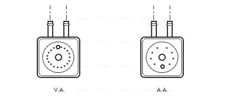 AVA VW Оливний радіатор Audi A3/4/6, Golf IV, Passat, T5, Ford, Skoda Octavia I AVA QUALITY COOLING VN3148