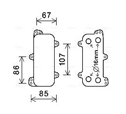 Радиатор масляный vw touareg, vw t5 (ava) AVA QUALITY COOLING VN3392