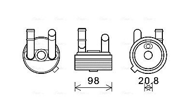 AVA VW Оливний радіатор Lupo, Polo, Skoda Fabia I 00- AVA QUALITY COOLING VN3396