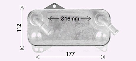 AVA VW Оливний радіатор (без корпуса) Audi A3, Q3, Sharan, Tiguan 07- AVA QUALITY COOLING VN3419