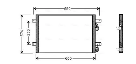 AVA VW Радіатор кондиціонера (конденсатор) без осушувача Sharan, Ford Galaxy, Seat 97-00 AVA QUALITY COOLING VN5153