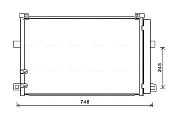 AVA VW Радіатор кондиціонера (конденсатор) з осушувачем AMAROK 2.0, 3.0 10- AVA QUALITY COOLING VN5369D