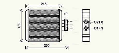 Радіатор обігрівача polo4/ibiza4/fabia 02- vw6196 (ava) AVA QUALITY COOLING VN6196