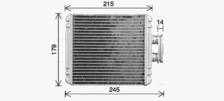 Теплообмінник, система опалення салону AVA QUALITY COOLING VN6434