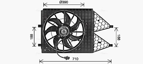 Вентилятор охлаждения радиатора AVA QUALITY COOLING VN7545