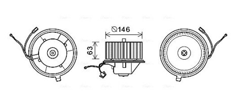 AVA VW Вентилятор салону Golf III,Vento AVA QUALITY COOLING VN8349