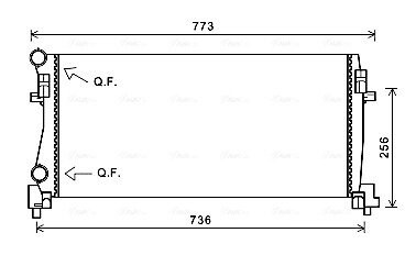 Радіатор Golf VII 1.6 TDi 04/13- (AVA) AVA QUALITY COOLING VNA2340