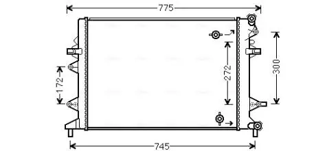 Радиатор охлаждения жидкости интеркулера AVA AVA QUALITY COOLING VNA2370