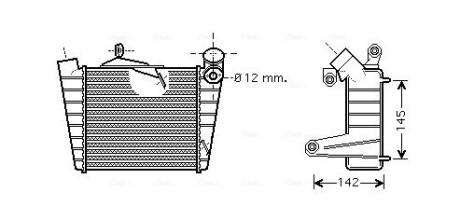 AVA VW Інтеркулер Polo, Skoda Fabia I, II, Roomster 1.4/1.9TDI AVA QUALITY COOLING VNA4213