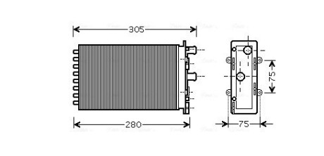 Теплообмінник, Система опалення салону AVA QUALITY COOLING VNA6239