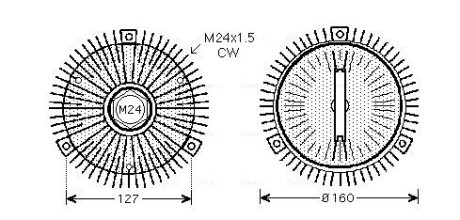 Муфта, Вентилятор радіатора AVA QUALITY COOLING VNC275