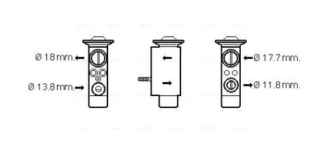 AVA LAND ROVER Розширювальний клапан кондиціонера DISCOVERY SPORT (L550) 1.5 20-, DISCOVERY SPORT (L550) 2.0 14-, FREELANDER 2 (L359) 2.0 06-, VOLVO AVA QUALITY COOLING VO1162
