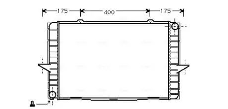 Радиатор охлаждения двигателя s70/v70/850 mt 20/3/5 91- (ava) AVA QUALITY COOLING VO2063