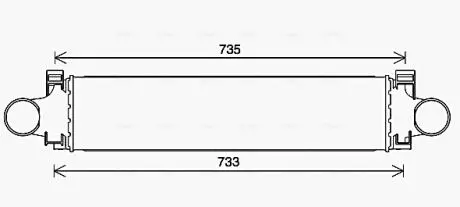 AVA VOLVO Інтеркулер S60 II, S80 II, V60/70, XC60/70 2.0 AVA QUALITY COOLING VO4296