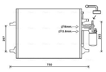 Радиатор кондиционера AVA QUALITY COOLING VO5166D