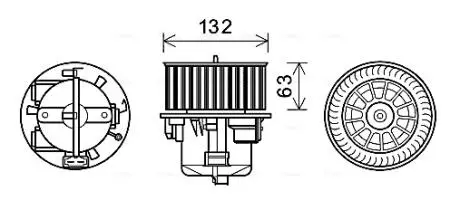 AVA VOLVO Вентилятор салона S80 II, V70 III, XC60, XC70 II 06- AVA QUALITY COOLING VO8178