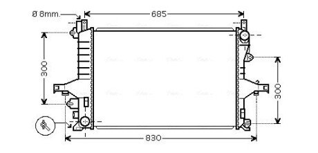 AVA VOLVO Радіатор сист. охолодження двигуна S60 2.0, 2.4 00-, S80 2.0 98- AVA QUALITY COOLING VOA2114