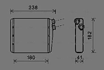 Радиатор отопителя салона Volvo S60 (10-), S80 (06-), XC60 (08-),XC70 (07-)/Rang AVA QUALITY COOLING VOA6163