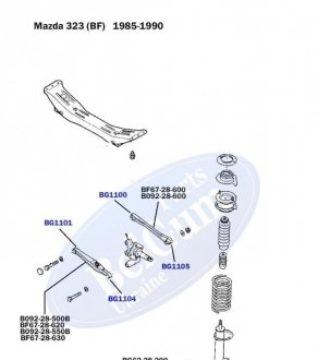 Сайлентблок рычага (заднего) Mazda 323/626 85-94 (d=20mm) (поперечного) BELGUM PARTS BG1100 (фото 1)