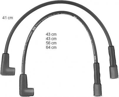 Комплект кабелів високовольтних BERU ZEF574 (фото 1)