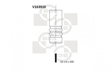 Впускной клапан BGA V163910 (фото 1)