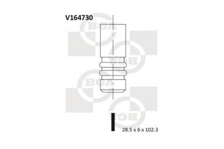 Клапан двигателя BGA V164730