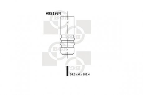 Клапан выпускной FOCUS/FIESTA/ MONDEO 1.4/1.6i 98- BGA V991934