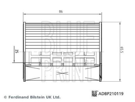 HYUNDAI Фільтр оливний SANTA FE IV (TM, TMA) 2.0 CRDi 18-20 BLUE PRINT ADBP210119 (фото 1)