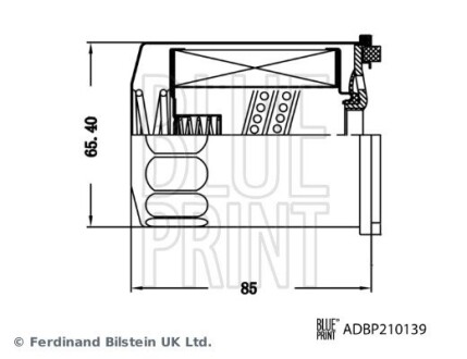 Фільтр масляний Tesla Model 3/ Y 17- BLUE PRINT ADBP210139