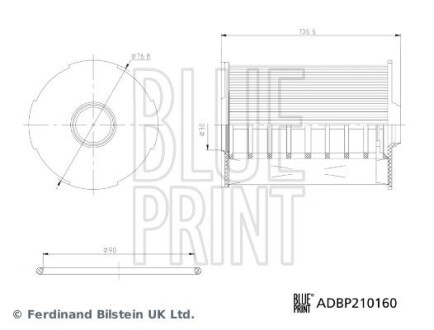 Фільтр масляний Fiat Ducato 2.2 JTD 14- BLUE PRINT ADBP210160